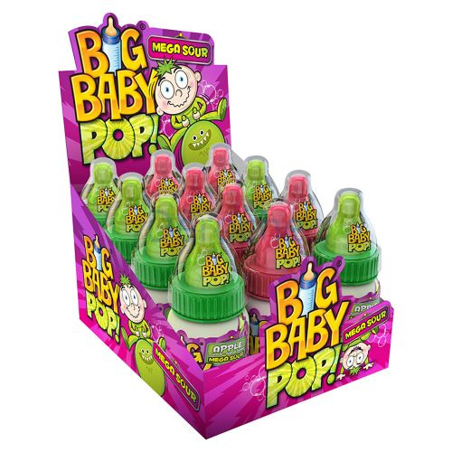 Display de 12 boites Big Baby Pop Mega Sour
