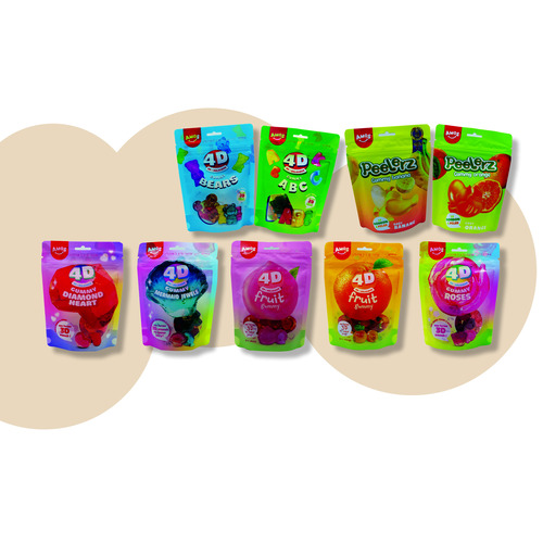 Amos bonbons collection, lot de 3 sachets de 120g