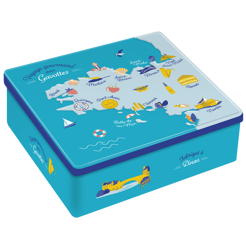 Boite métal crêpes dentelle nature 500g Gavottes
