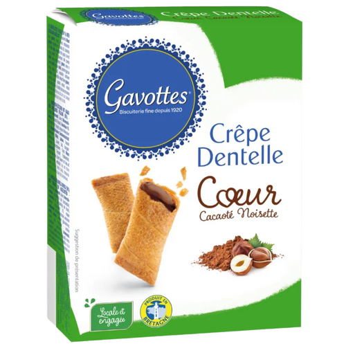 Crêpe Dentelle cœur cacao noisette Gavottes 90g