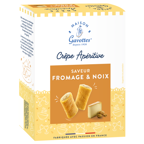 Crêpes Apéritives Saveur Fromage & Noix 110 g Maison Gavottes