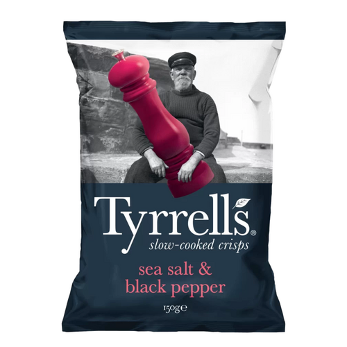 Chips sel de mer et poivre noir 150 g Tyrrells