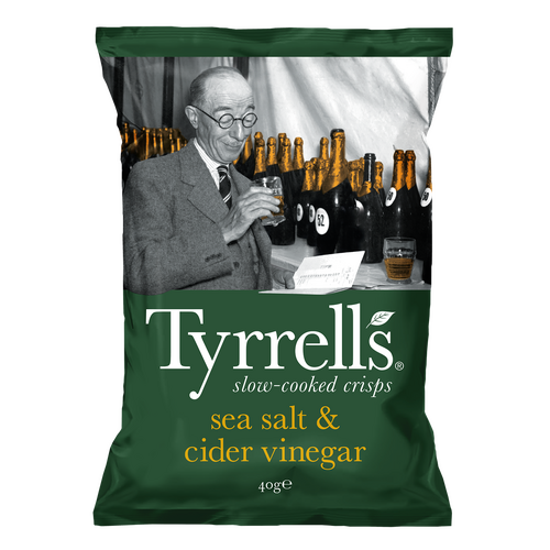 Chips Sel de mer et Vinaigre de cidre, 40g, Tyrrells