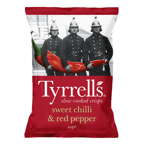 Chips Piment doux et Poivron rouge, 40g, Tyrrells