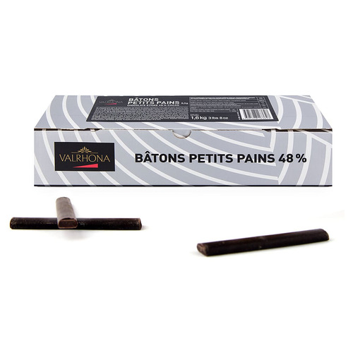Bâtons de chocolat noir Valrhona 48% 1,6 kg