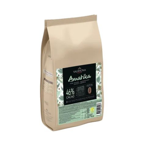 Chocolat de couverture vegan Amatika 46% fève 3 kg - Valrhona
