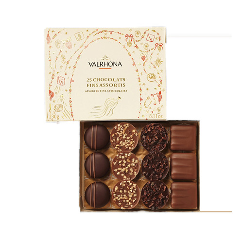 Ballotin 25 bonbons de chocolat assortis Valrhona 230g