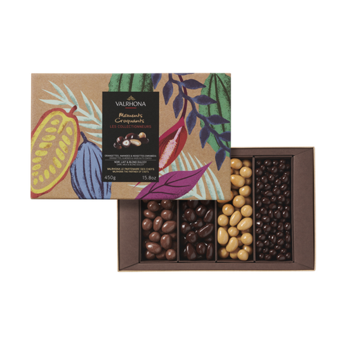 Coffret Les Collectionneurs amandes, noisettes et orange 450g Valrhona