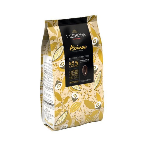 Chocolat noir Abinao 85% Valrhona en fèves 3 kg