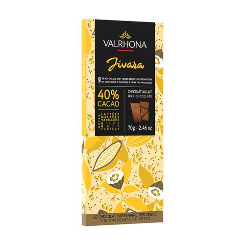 Tablette de chocolat au lait Jivara 40% 70g Valrhona