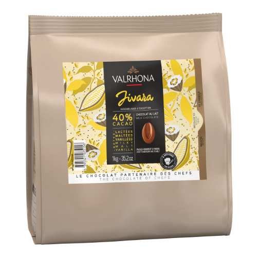 Chocolat de couverture au lait Jivara 40% 1 kg Valrhona