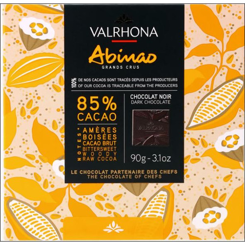 Coffret de 18 carrés Abinao 85% Grands Crus 90 g Valrhona