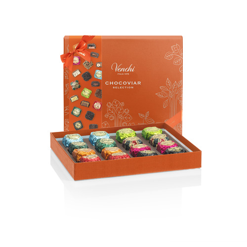 Boîte cadeau en métal assortiment Chocoviar 313g Venchi