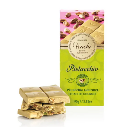 Tablette chocolat blanc Pistacchio Gourmet 95g Venchi