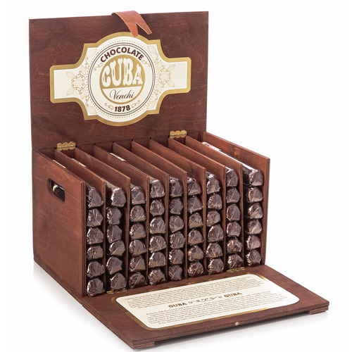 Boîte en bois avec 54 cigares de chocolat assortis Venchi 5,4 kg
