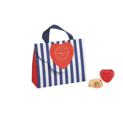 Mini Sac Valentine Venchi – Assortiment de chocolats lait et noir 75 % – 40 g