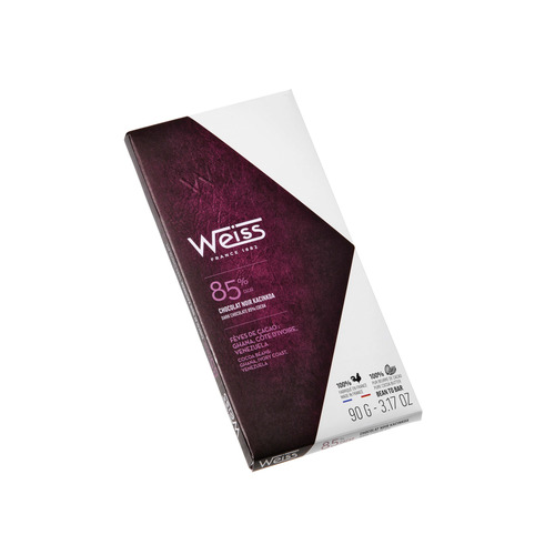Tablette de chocolat Noir Kacinkoa 85% – 90g Weiss