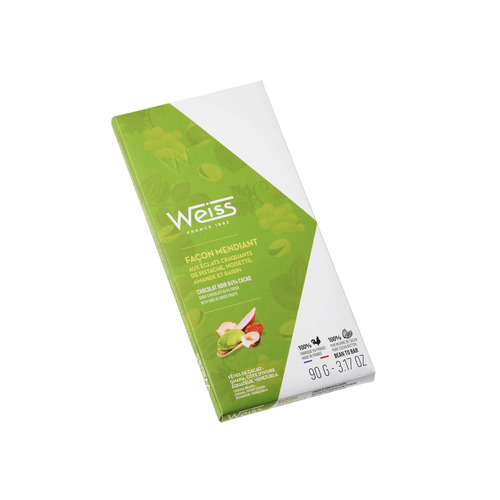 Tablette de chocolat noir Mendiant 64% - 90g Weiss