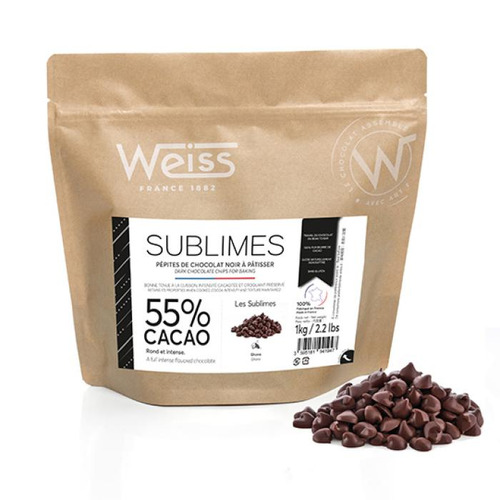 Pépites de chocolat noir 55% Weiss 1kg
