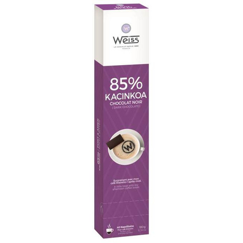 NAPO. WEISS KACINKOA NOIR Reglette 85%, 180gr  WEISS